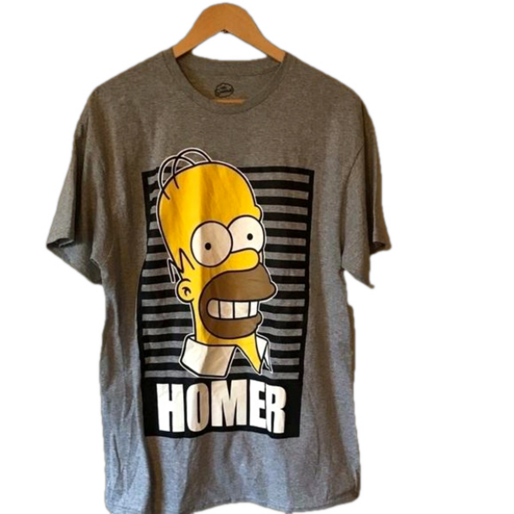 Homer Simpson T-shirt.  Men’s size large. Grey.